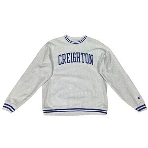 Vintage Champion Creighton University Reverse Weave Sweatshirt Mens Medium Gray